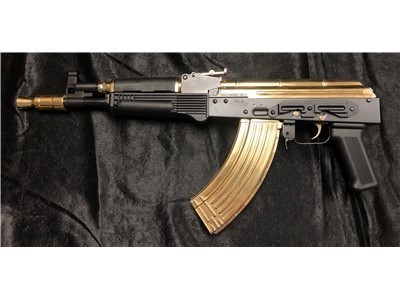 CUSTOM PIONEER ARMS HELL PUP AK-47, 24KT GOLD ACCENTS   *LAYAWAY OPTION*