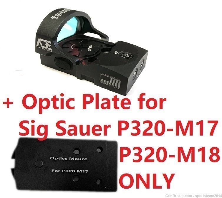 ADE RD3-013 Red Dot+Optic Mount Plate For Sig Sauer P320-M17,M18,X5 Legion-img-0