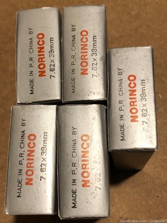 Vintage Norinco 7.62x39 ammo 100 rounds-img-0
