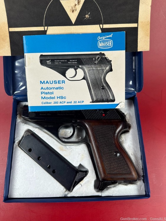 Mauser HSc .380 ACP - 9mm Kurz - Interarms Box, papers. Excellent condition-img-0
