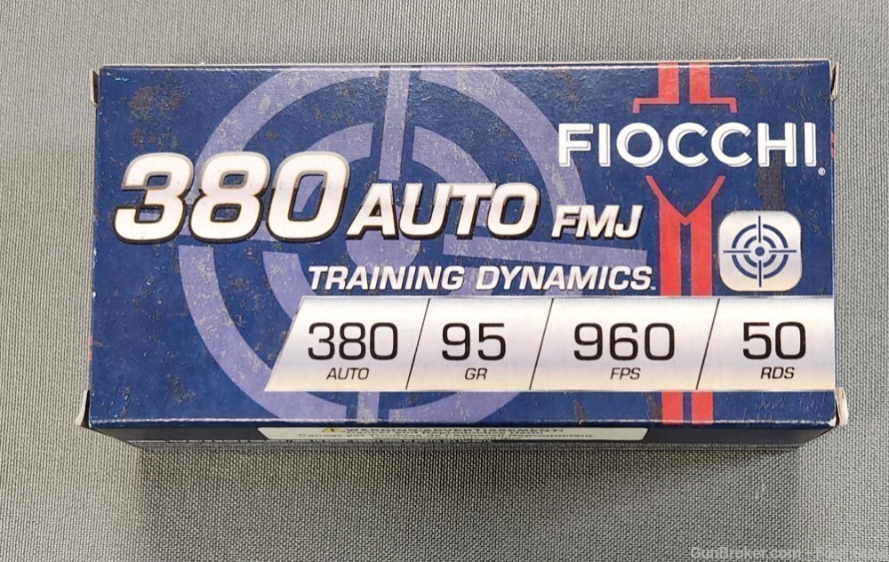 Fiocchi Training Dynamics .380 ACP 95GR FMJ 50RDs  (380AP)-img-2