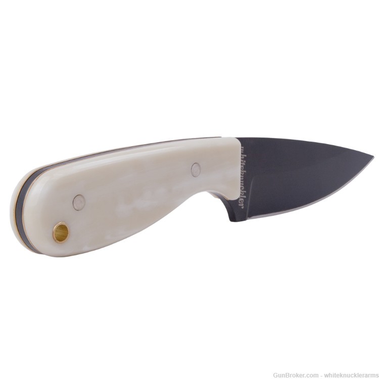 Whiteknuckler Brand 1911 Ivory Grip Set w/ Matching Classic M3 Knife-img-5