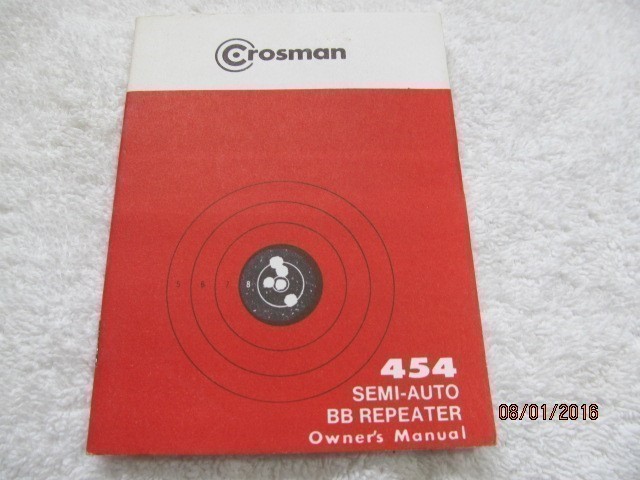 Crosman Model 454 Owner's Manual-img-0