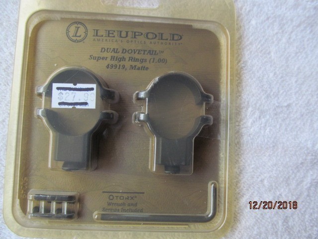 Leupold #49919 Dual Dovetail Matte 1" Rings-img-0