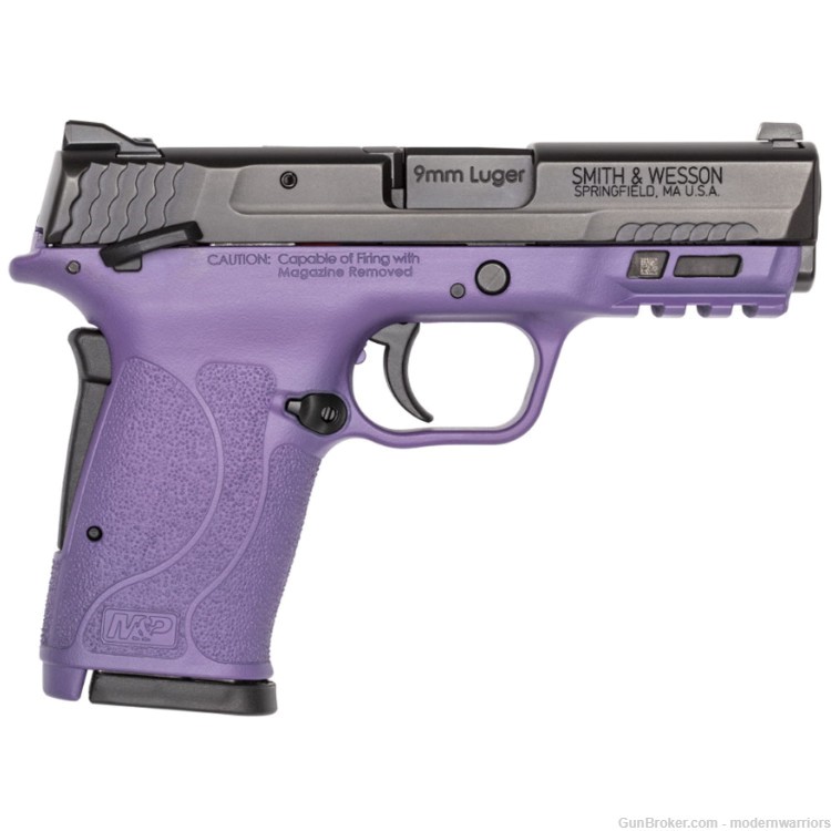 Smith & Wesson M&P9 Shield EZ - 3.6" Bbl (9mm) Thumb Safety - Black/Purple-img-1