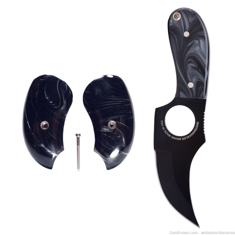 Whiteknuckler Brand Derringer Black Pearl Grip Set w/ Matching Classic C7-img-1