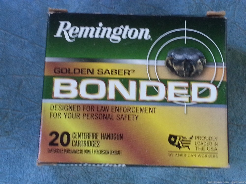  Remington Golden Saber 9mm + P 124 gr BJHP 20 Rd Box-img-1