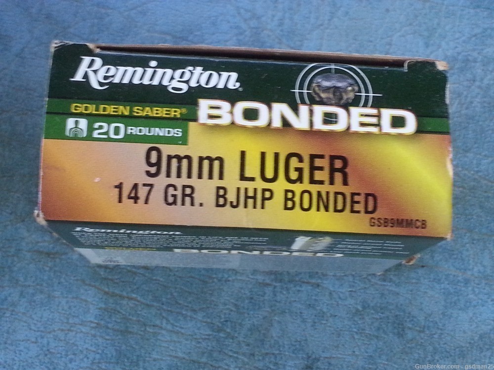  Remington Golden Saber 9mm  147 gr BJHP 20 Rd Box-img-0