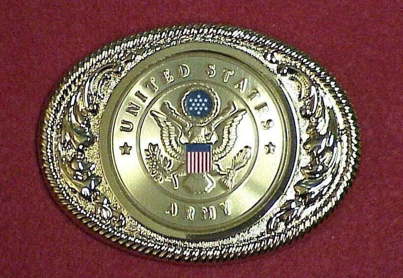 United States Army Gold Plated Belt Buckle-img-0