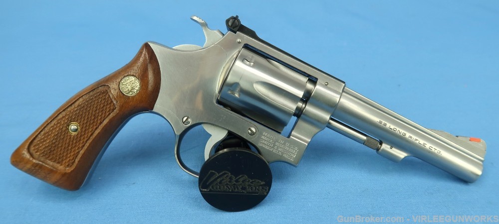 Smith & Wesson Model 63 Stainless 22 Caliber Revolver Boxed Early-img-25