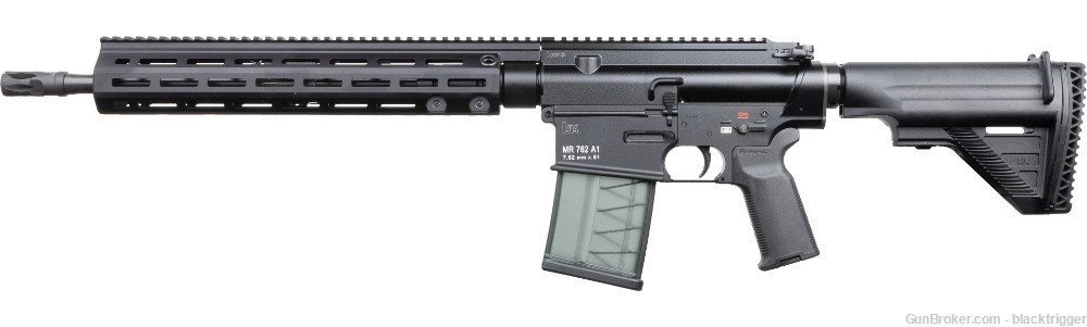 HK 81000586 MR762 A1 7.62x51mm NATO 16.5" 20+1 Black Metal Adjustable Stock-img-2