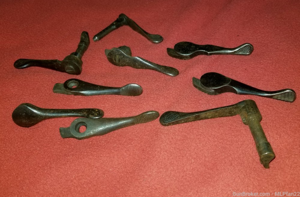 Lot of 9 double shotgun top levcers unknown make assorted-img-1