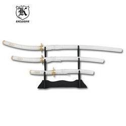 Samurai Sword 3PC. Set With Stand-NIB!-img-6