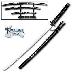 Samurai Sword 3PC. Set With Stand-NIB!-img-0