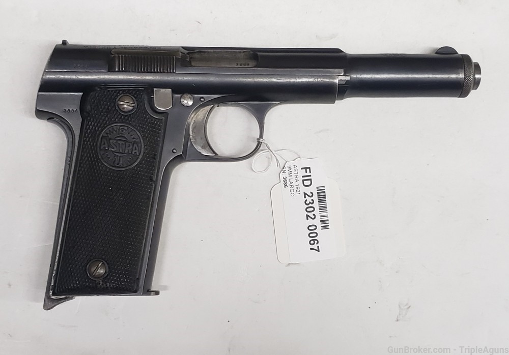 Astra 400 Model 1921 Early Model Non-Import 9mm Largo C&R Used-img-1
