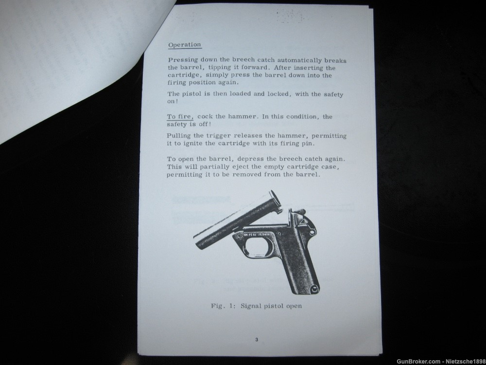 HK P2A1 Signal Pistol flare Heckler Koch Manual-img-2