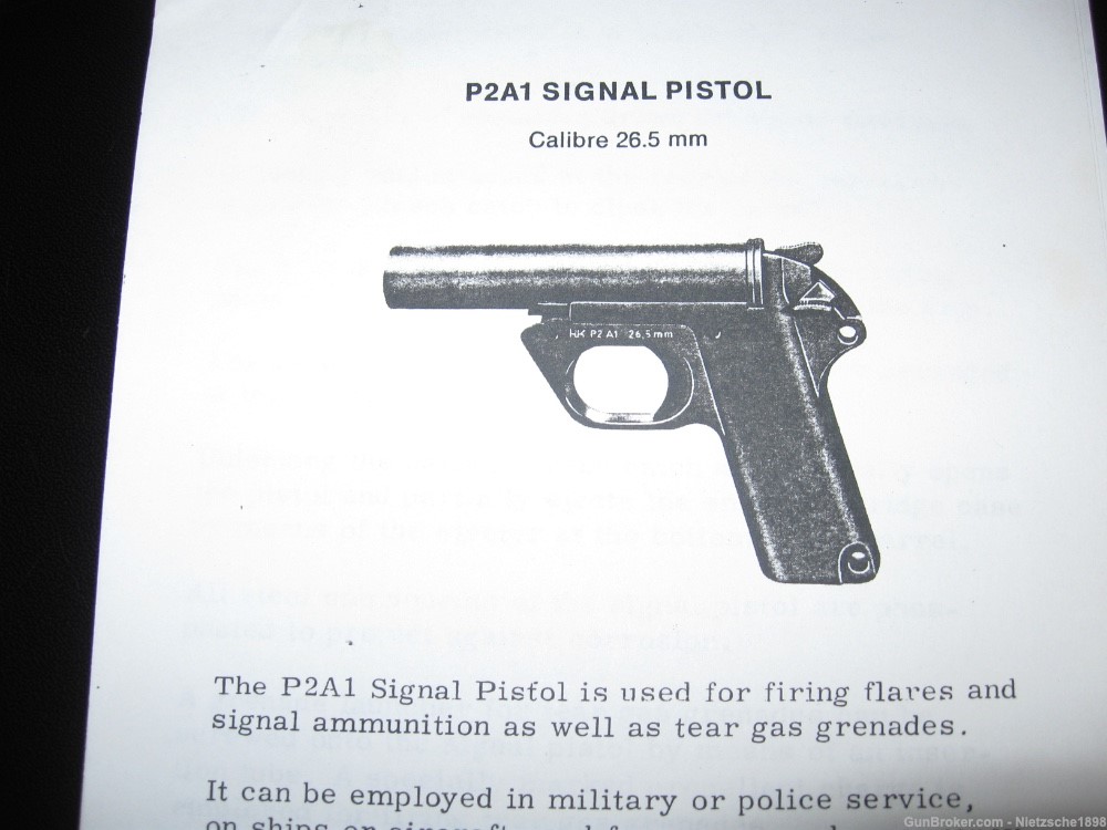 HK P2A1 Signal Pistol flare Heckler Koch Manual-img-1