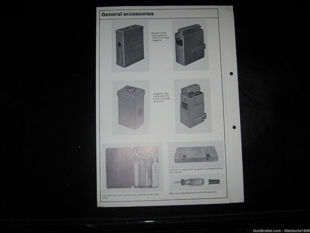 Original HK Defense Tech Division foldout brochure - Accessories RARE-img-4
