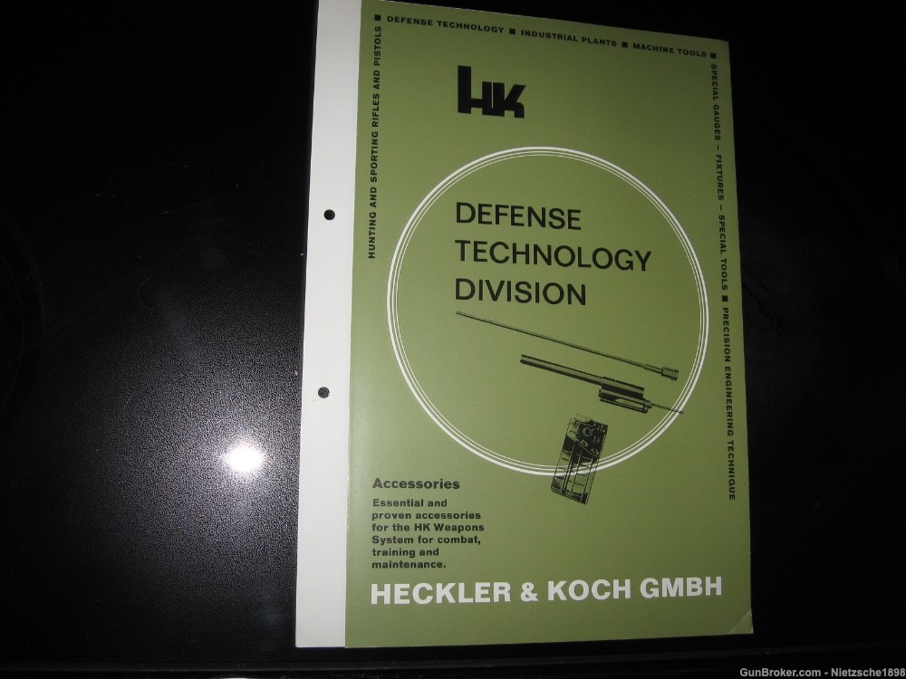 Original HK Defense Tech Division foldout brochure - Accessories RARE-img-0