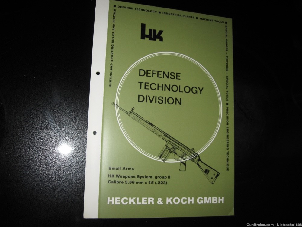Original HK Defense Tech Division foldout - Small Arms GROUP 2 RARE-img-0