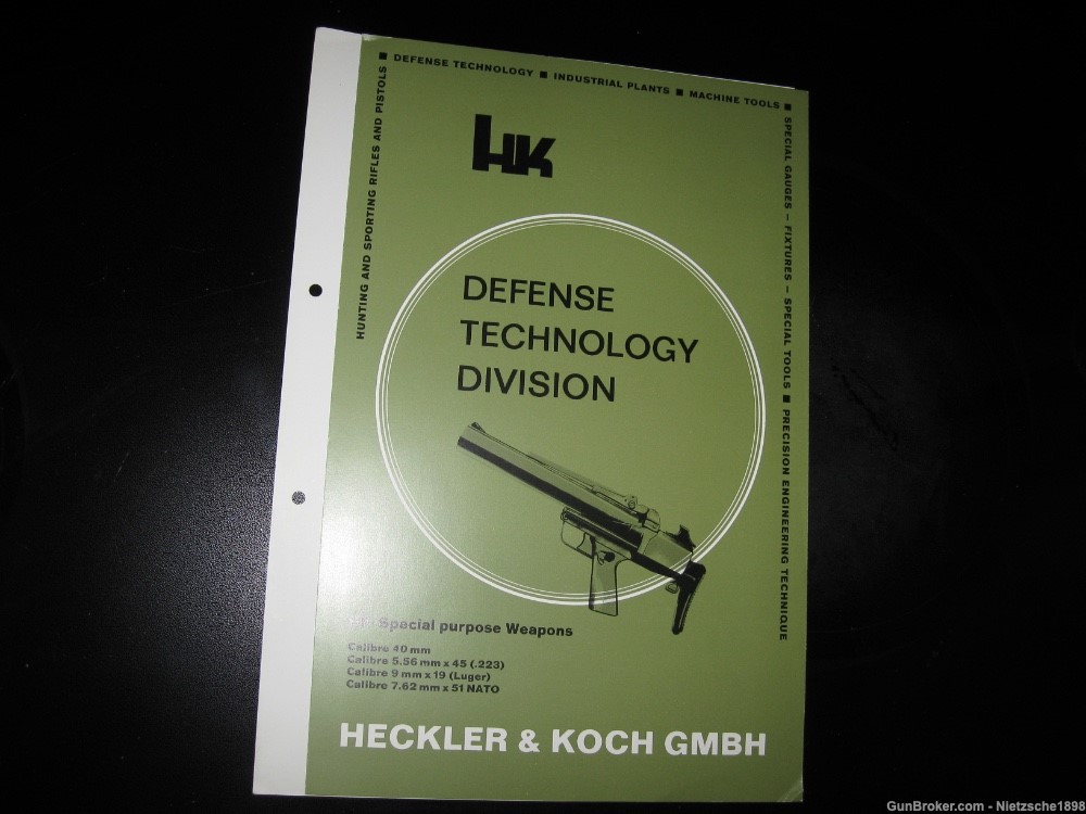Original HK Defense Tech Division foldout - Special Purpose Weapons RARE-img-0
