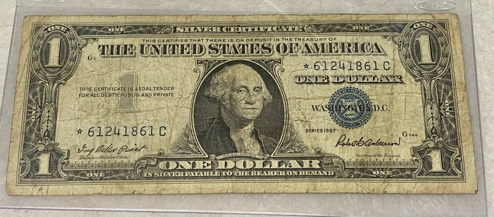 USA 1 Dollar Silver Certificate Star Note 1957 IBP / RBA #*61241861C-img-0