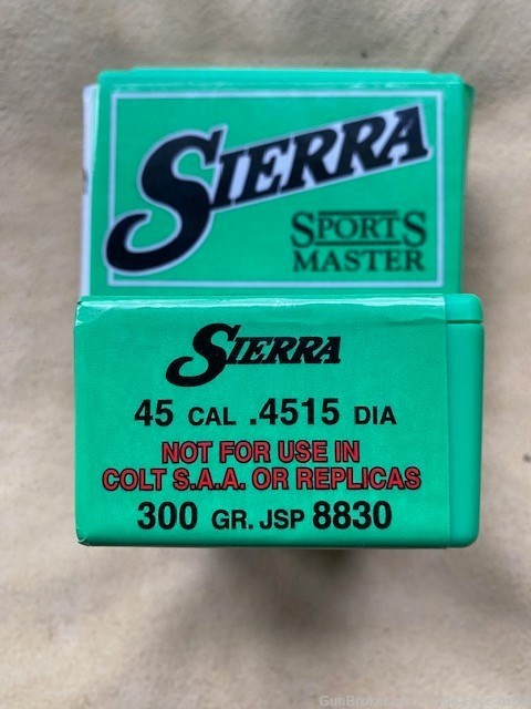 Sierra .45, 300 grain JSP bullets (100) NEW-img-2
