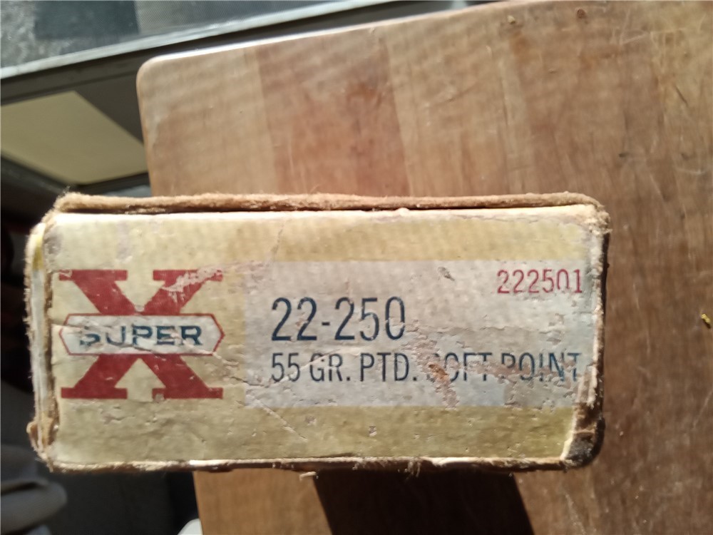 Vintage Western Super X 22-250 55 gr. ptd.sp ammo-full box-img-2