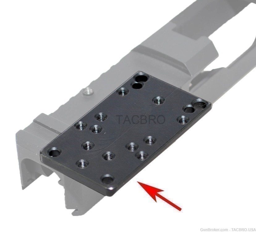 TACBRO Red Dot Sight Universal Mount Plate For Glock -RMR Vortex Burris etc-img-2