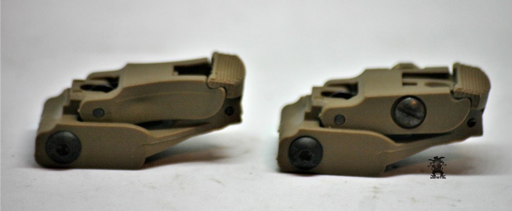 MudCat Flip-Up Front and Rear Sights Set/Full Adjustable / Low Profile/ FDE-img-1