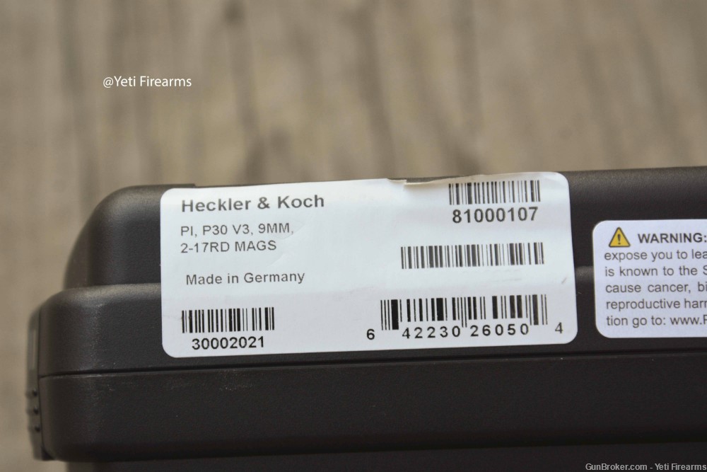 Heckler & Koch P30 V3 9mm 2 Mags 81000107 No CC Fee HK P 30 -img-6