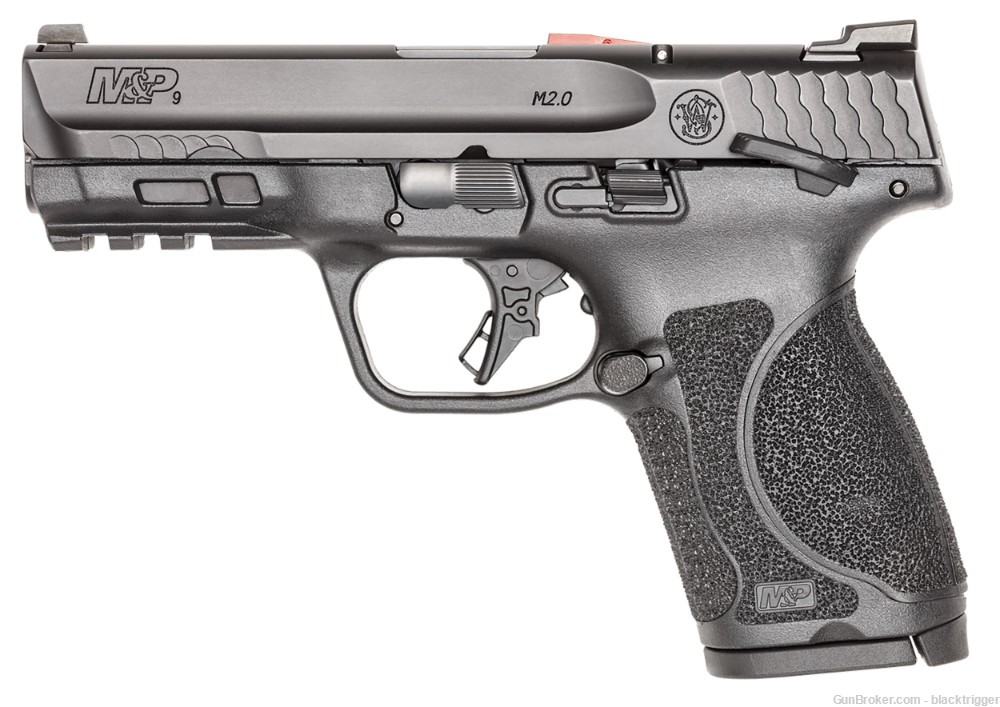 S&W 14032 M&P M2.0 CA Compliant Compact Frame 9mm 10+1 4" Black Safety Rail-img-1
