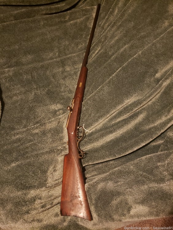 Antique schuetzen style rifle fancy engraved 71 Mauser action set trigger-img-0