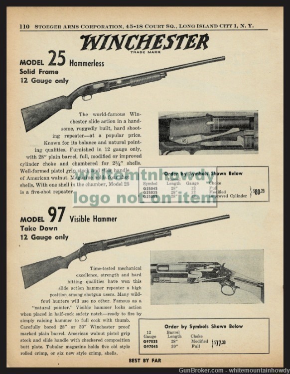 1955 WINCHESTER Model 12 Skeet Gun Shotgun Original PRINT AD-img-0