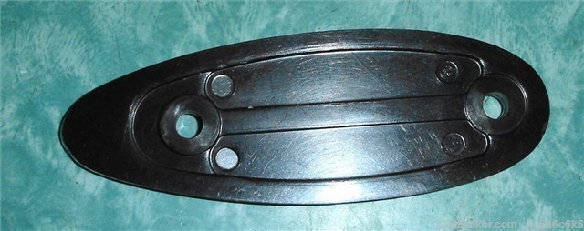 REMINGTON BUTT PLATE - Brown bakelite curved-img-1