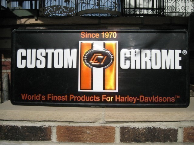 Custom Chrome CCI Metal Sign Harley Davidson Vintage-img-0
