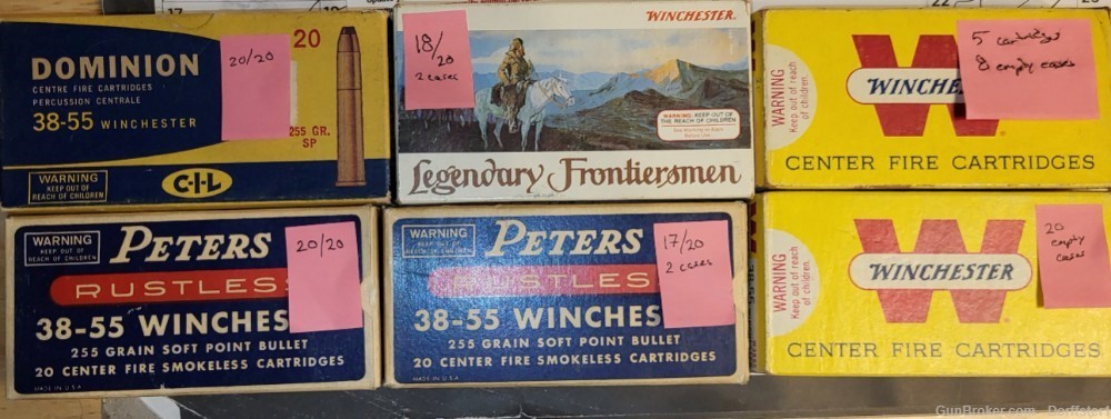 Winchester .38-55 Smokeless Rifle Ammunition, Various Makes, $3 per round-img-0