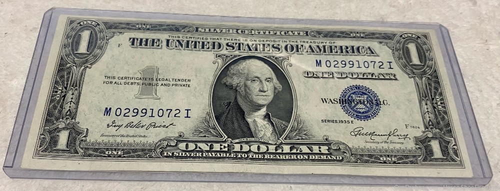 USA 1 Dollar Silver Certificate No Motto 1935E IBP / GMH #M02991072I-img-0