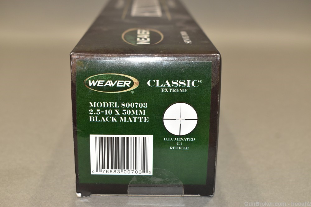 NOS Weaver Classic Extreme 2.5-10x50mm Variable Rifle Scope German #4-img-4