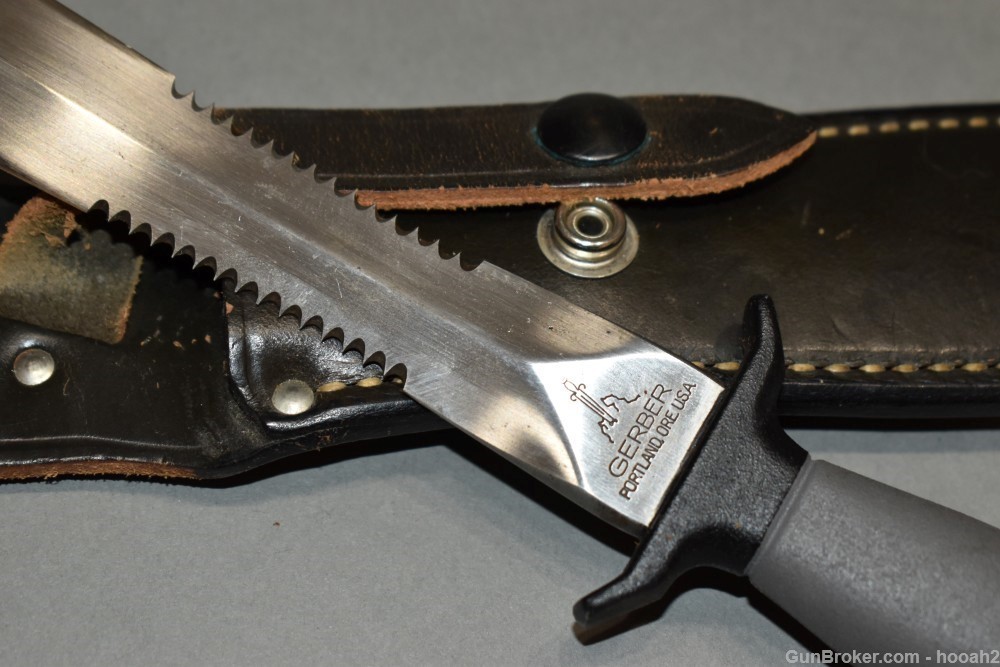 Gerber MKII MK-II Fixed Blade Knife Wasp W Sheath 1976-img-2