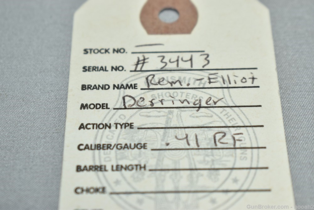 Uncommon ANTIQUE Remington-Elliot Single Shot Derringer Deringer 41 Rimfire-img-1