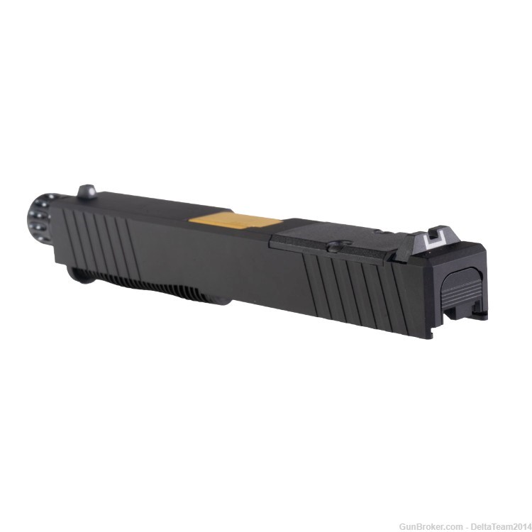 Complete RMR Slide for 9mm Glock 19 - Gold PVD Threaded Barrel-img-4
