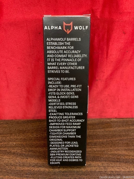 Alpha Wolf Glock G-17 Threaded 1/2x28 5.03" Fluted Barrel Blem-img-1