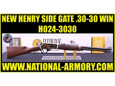 BRAND NEW HENRY H024-3030 SIDE GATE LEVER ACTION 30-30 WIN 20” BARREL 