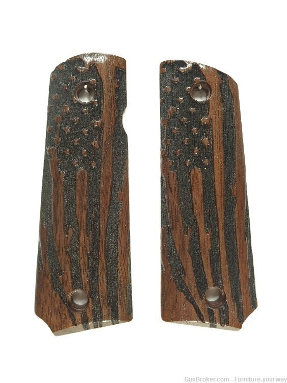 Walnut American Flag for Browning 1911-22 1911-380 Grips-img-1