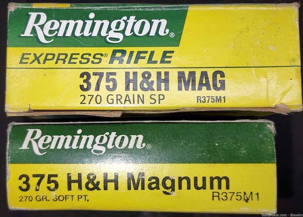 40 Rounds Remington 375 H&H Magnum 270 Grain SP Ammunition -img-0