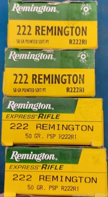 80 Rounds Remington 222 Rem. 50 Grain SP Ammunition -img-0