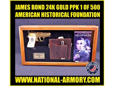 WALTHER PPK JAMES BOND MI-6 GOLD PLATED COLLECTORS EDITION 1 OF 500