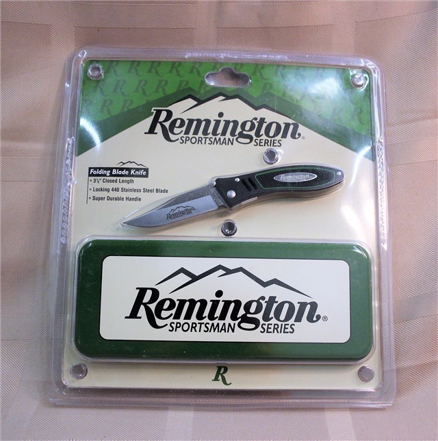 Remington Collectible Pocket Knife w/ Tin Case NIB-img-0