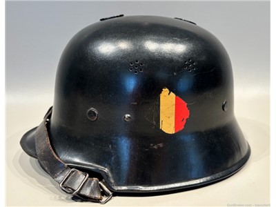 WW-2 GERMAN HELMET EARLY FIRE POLICE GRENZ 1934   #2